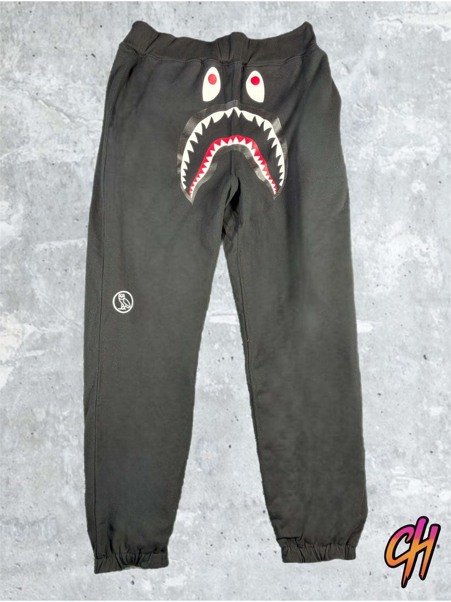 BAPE x OVO Woodland Camo Shark Reversible Sweatpants XXL