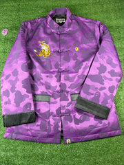 Bape Purple Camo Tiger Padded China Jacket Size Small
