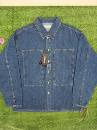 Mastermind World Big Pockets Indigo Denim Shirt Size Medium (MSRP: $1,437)