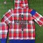 Bape London Plaid Check Wide Pullover Hoodie Size XXL