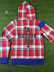 Bape London Plaid Check Wide Pullover Hoodie Size XXL