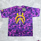 BAPE X Jessie Reyez Purple Shark Camo T-Shirt Size Large