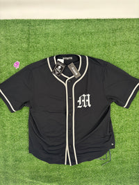 Mastermind World Black Baseball Jersey Size Large (MSRP: $888.00)