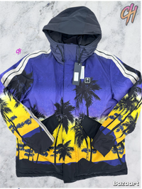 Palm Angels 'Palm Sunset' Track Ski Jacket Size XL (MSRP: $1,775.00)