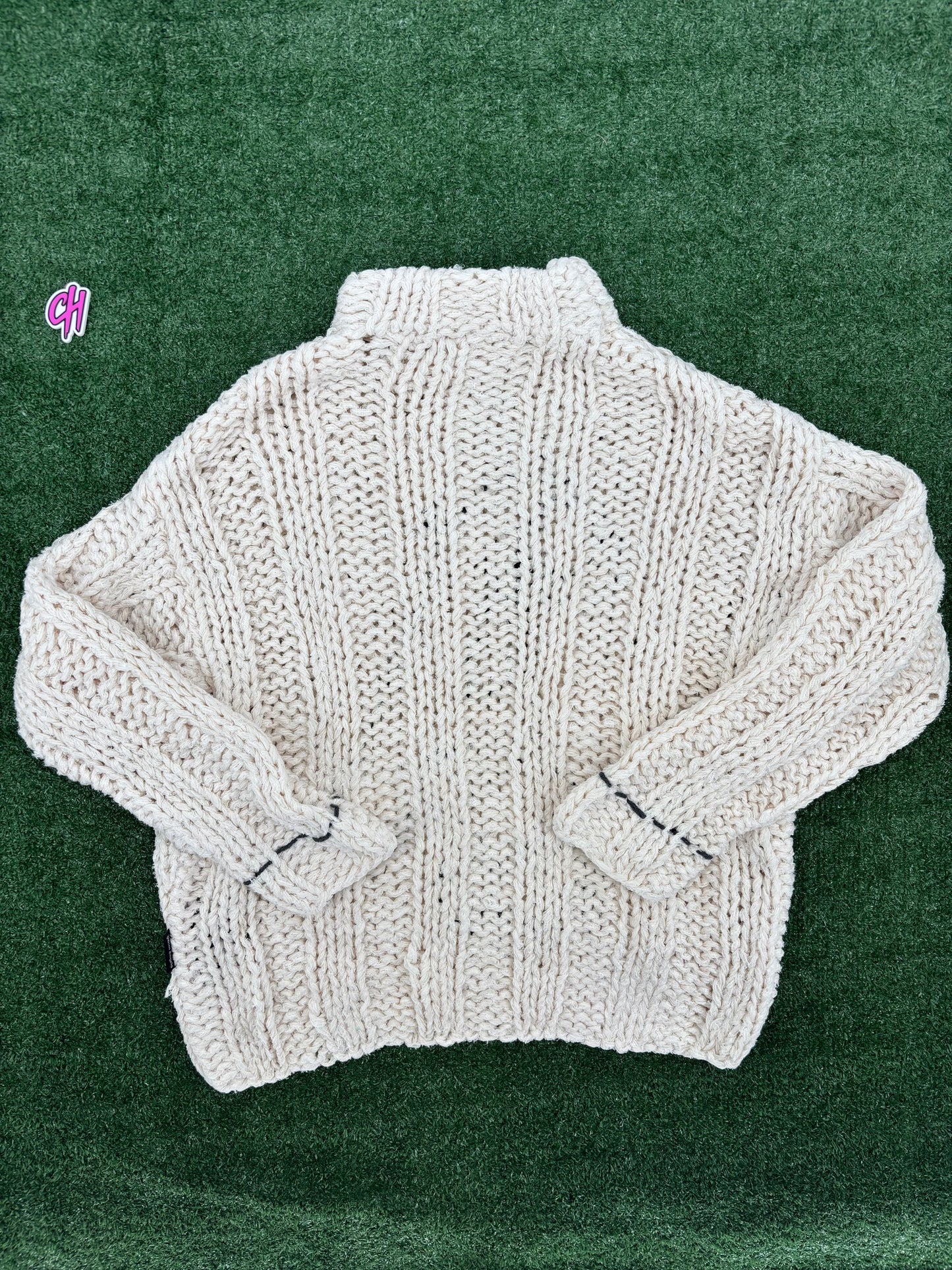 Palm Angels Butter Black Knitted A Sweater Size XS (MSRP: $1,232.00)