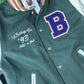 Bape X END. 'Bowling Pins' Green Varsity Jacket Size XL