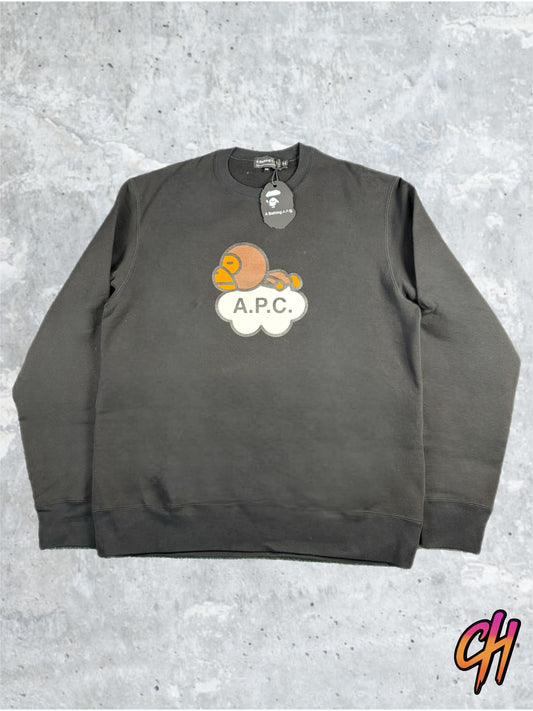 BAPE X APC Milo Cloud Crewneck Sweater Size XXL