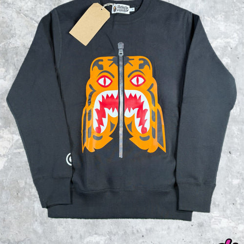Bape Tiger Black Crewneck Sweater FW21 Size Medium