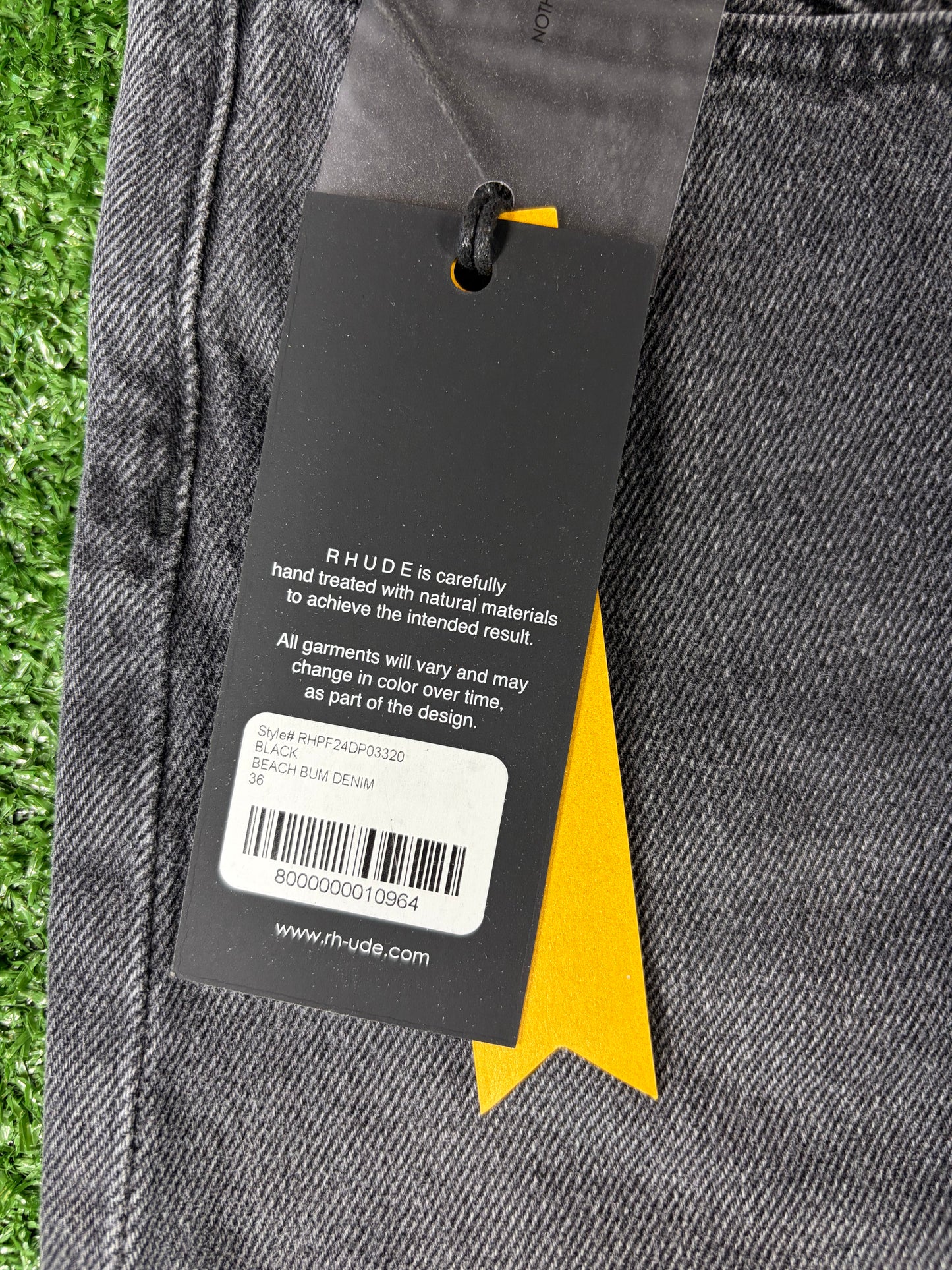 Rhude Beach Bum Black Denim Jeans MSRP $740