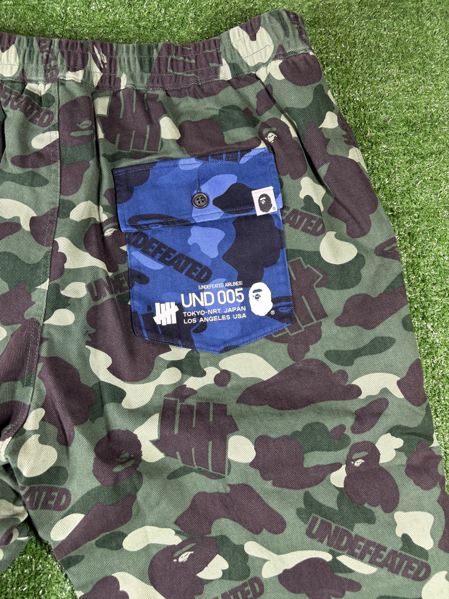 Bape x Undefeated Camo Flannel Cargo Pants Size XXL