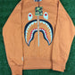 BAPE Embroidered Orange Shark Crewneck Sweater Large