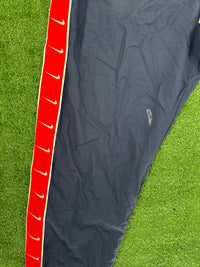 Vintage Nike Check Striped Navy Winbreaker Pants Size Large