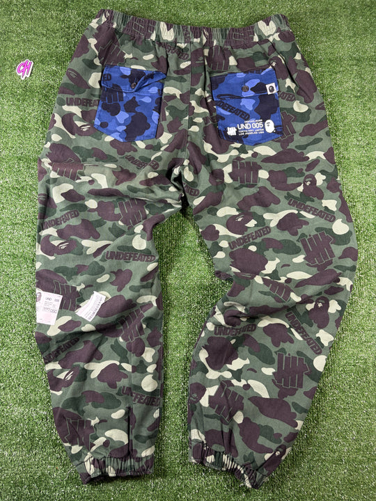 Bape x Undefeated Camo Flannel Cargo Pants Size XXL