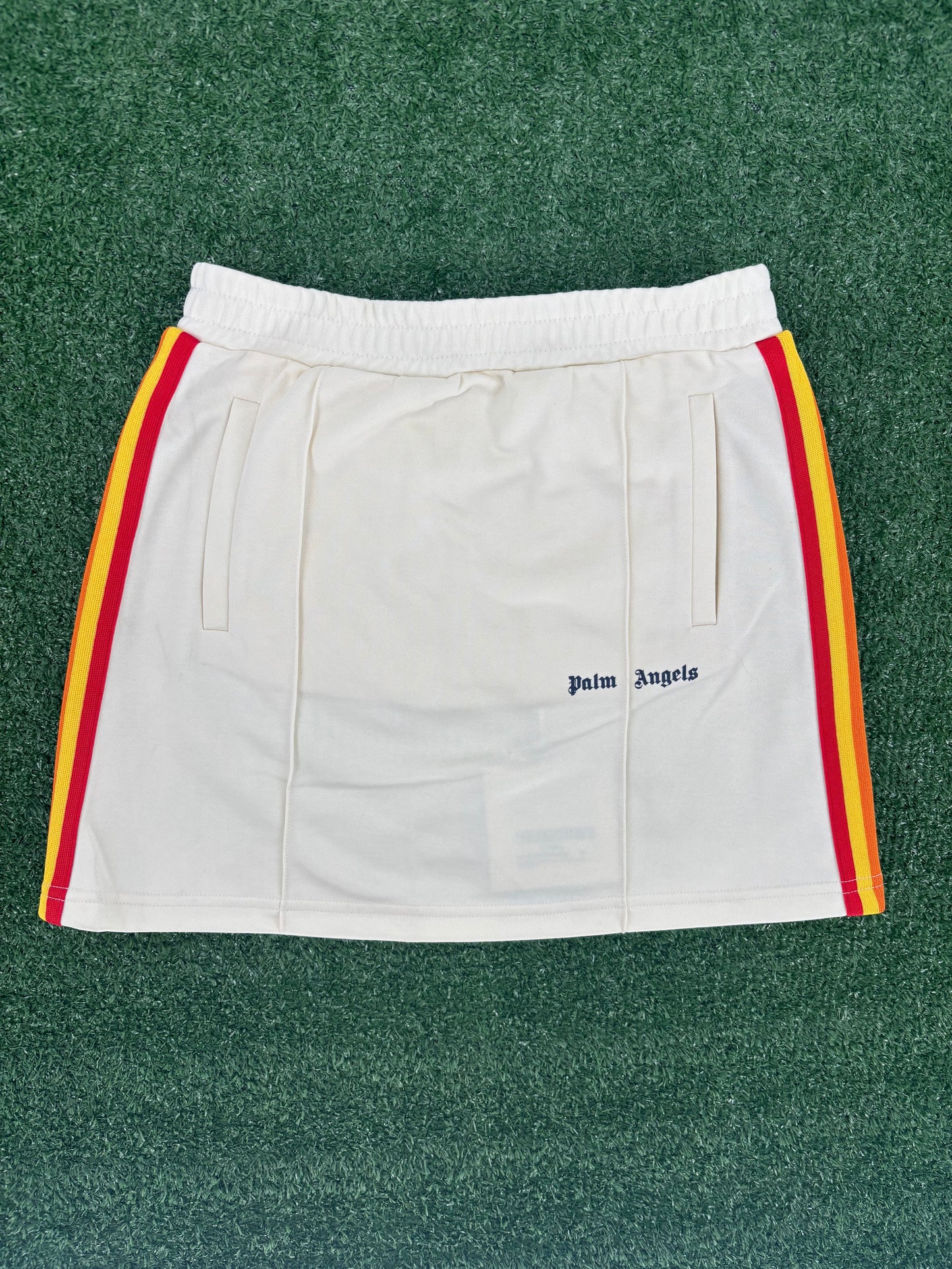 Palm Angels Girls Track Skirt Off White  MSRP:$260.00