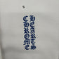 Chrome Hearts Blue Vertical Logo White Zip-Up Hoodie Size Small