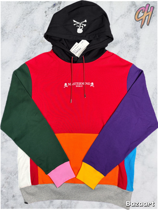 Mastermind World Vs. Bape Multi-Colored Red Hoodie Size Large