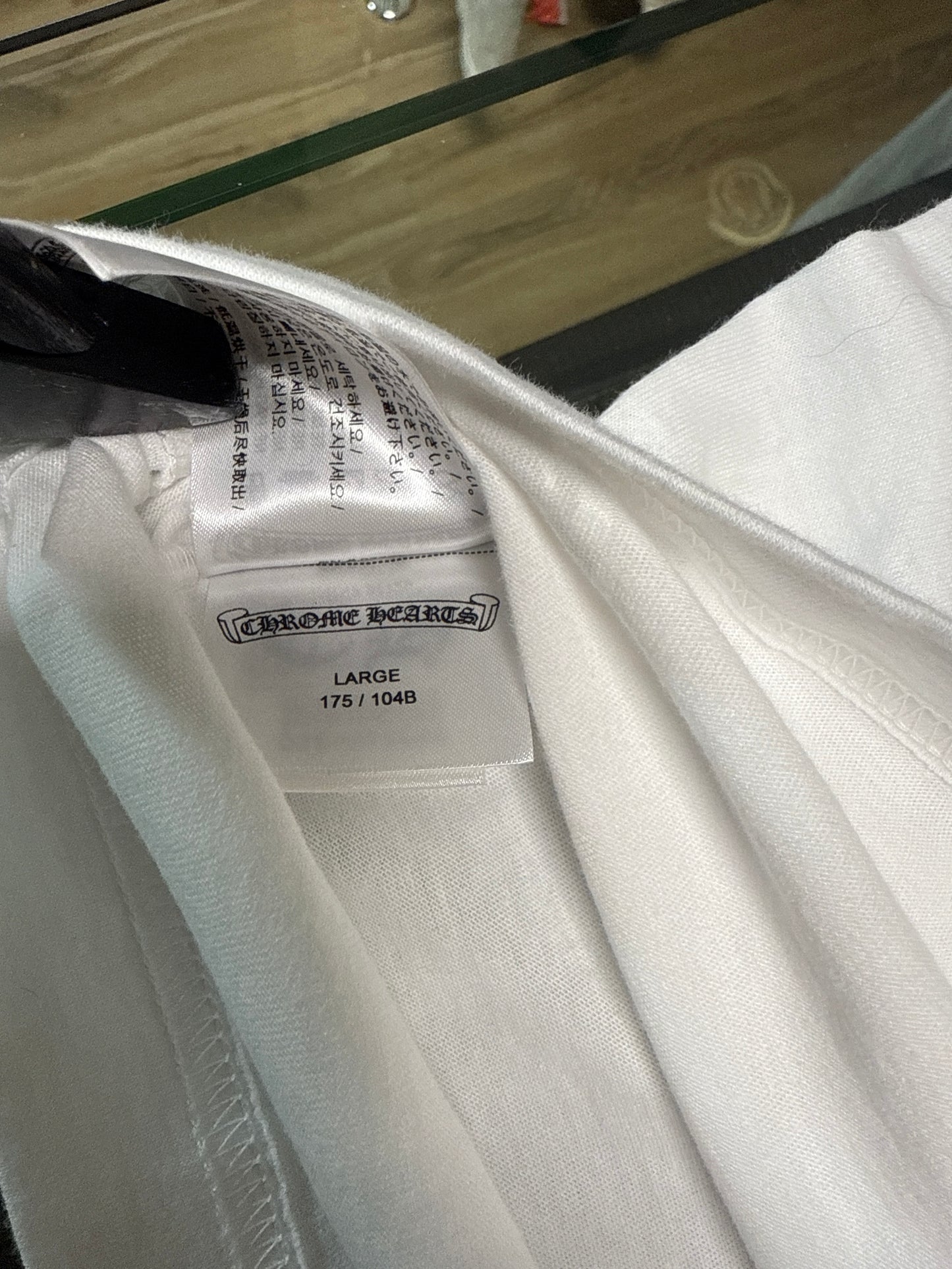 Chrome Hearts Scroll Logo White Pocket L/S T-Shirt Size Large