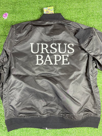 Bape X Ursus MA-1 Black Bomber Jacket Size XL