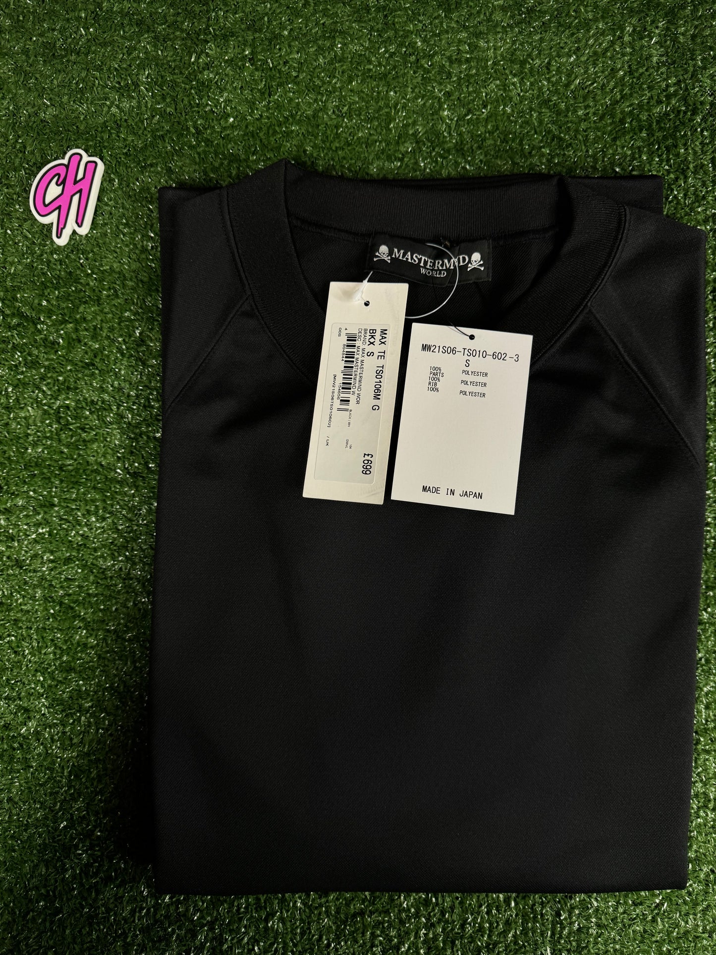 Mastermind Vs. Bape Jacquard Tape Black T-Shirt Size Large (MSRP:$409.00)