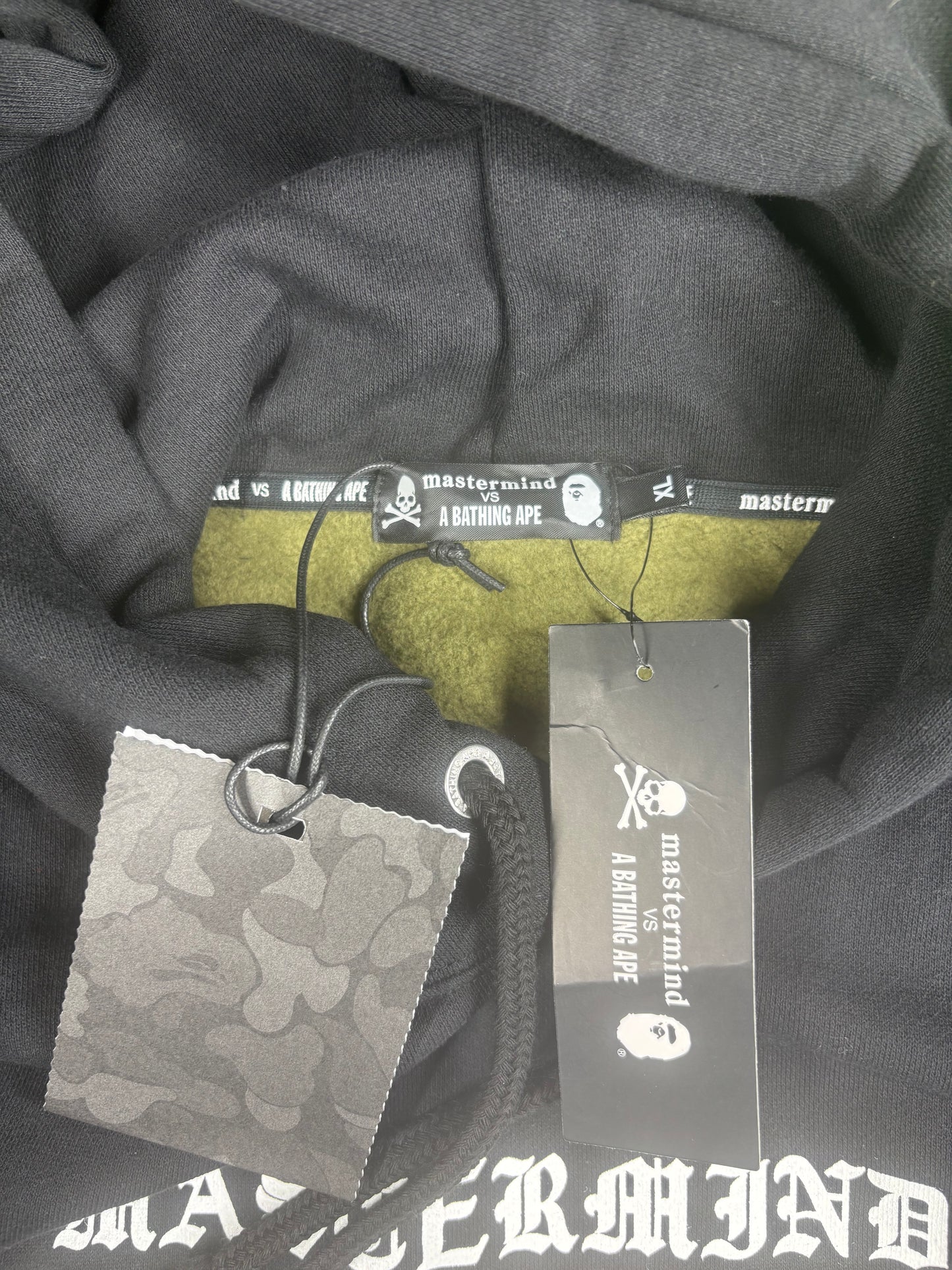 Bape X Mastermind Back Camo Black Pullover Hoodie Size XL