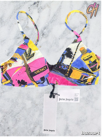 Palm Angels Women's Miami Mix Bikini Top Size Medium