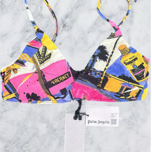 Palm Angels Women's Miami Mix Bikini Top Size Medium