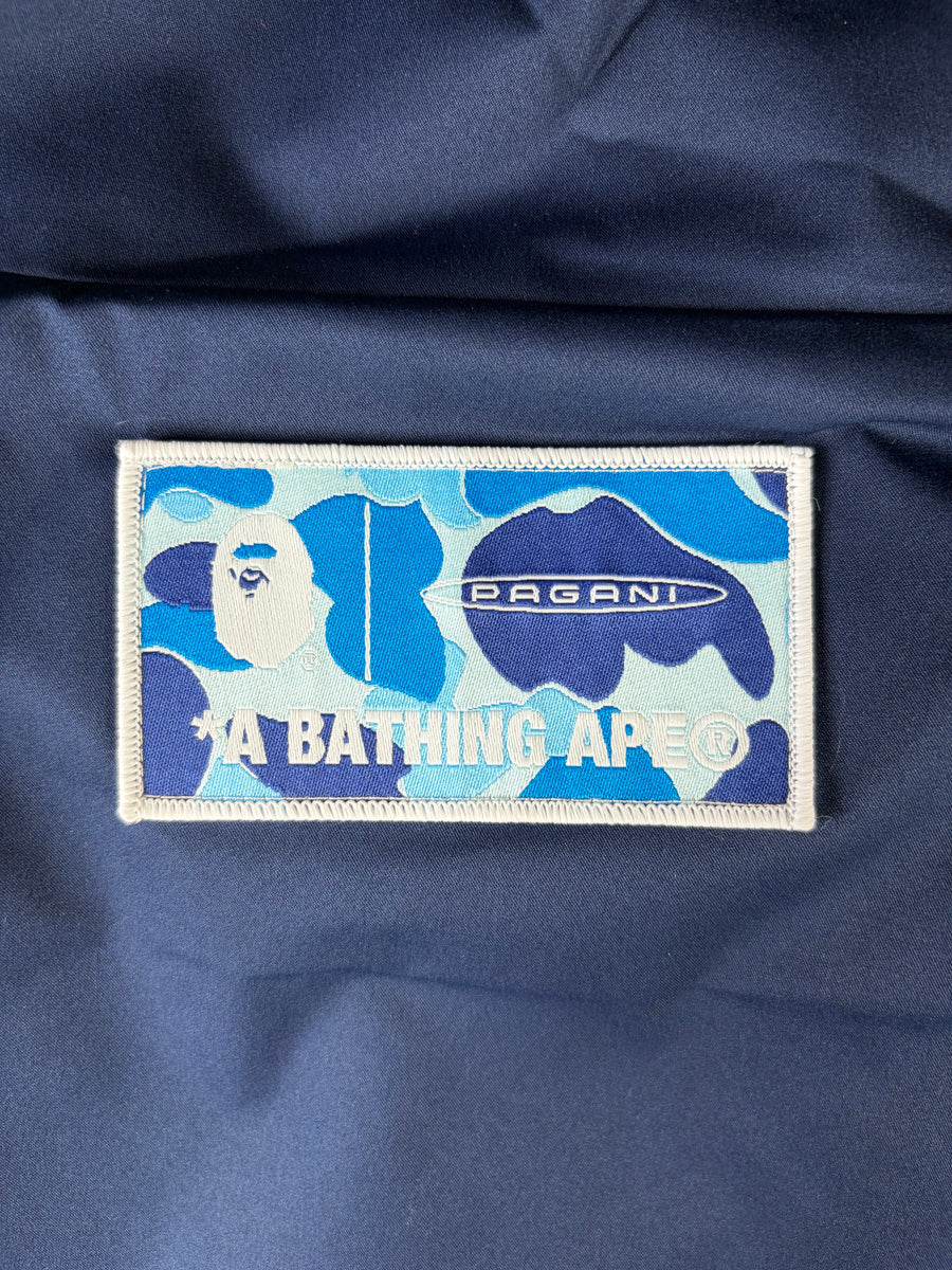 Bape X Pagani Navy Blue ABC Camo Jacket Size Medium