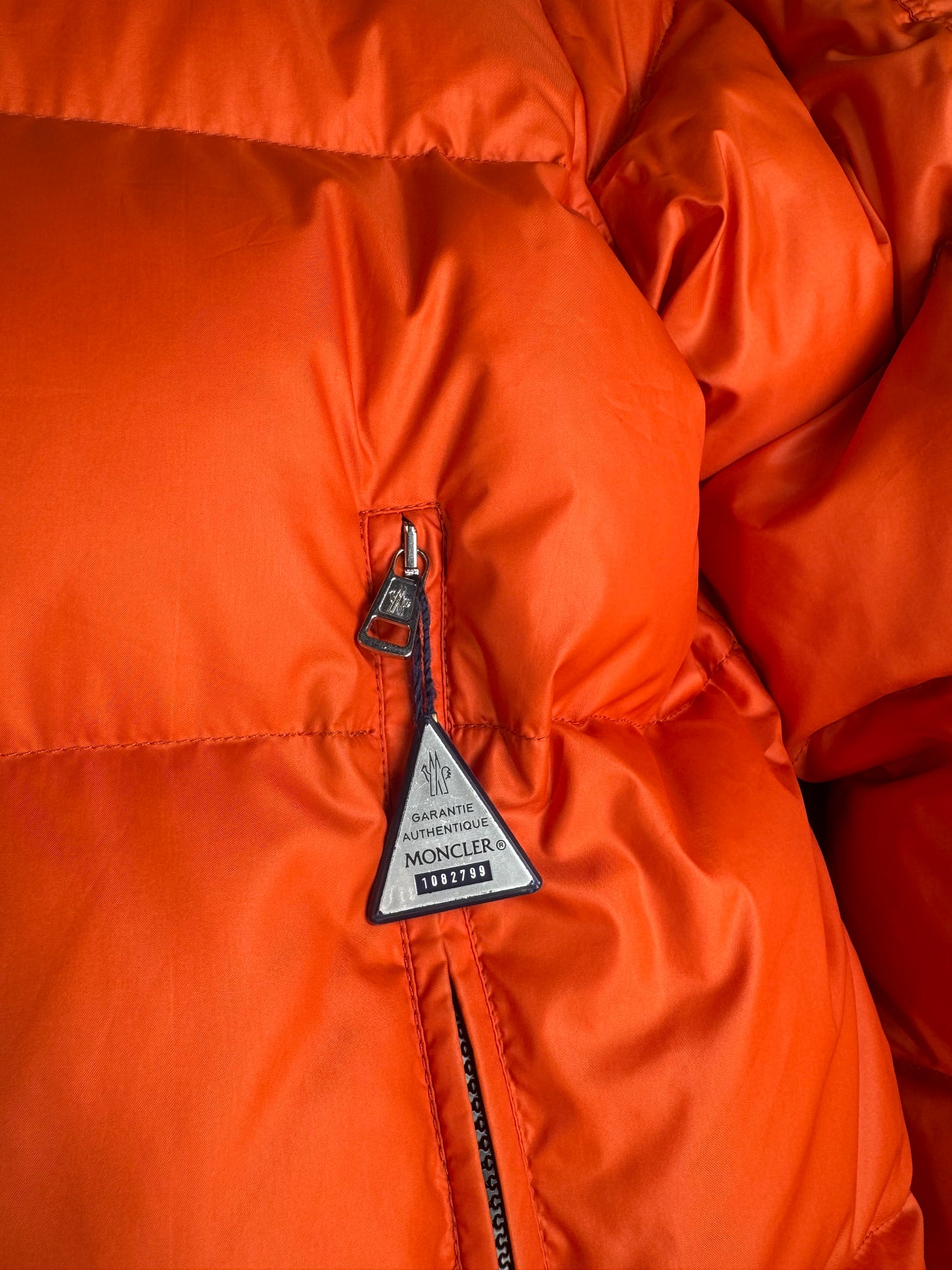 Moncler Orange Maya Puffer Down Coat Jacket (Pre-Owned)