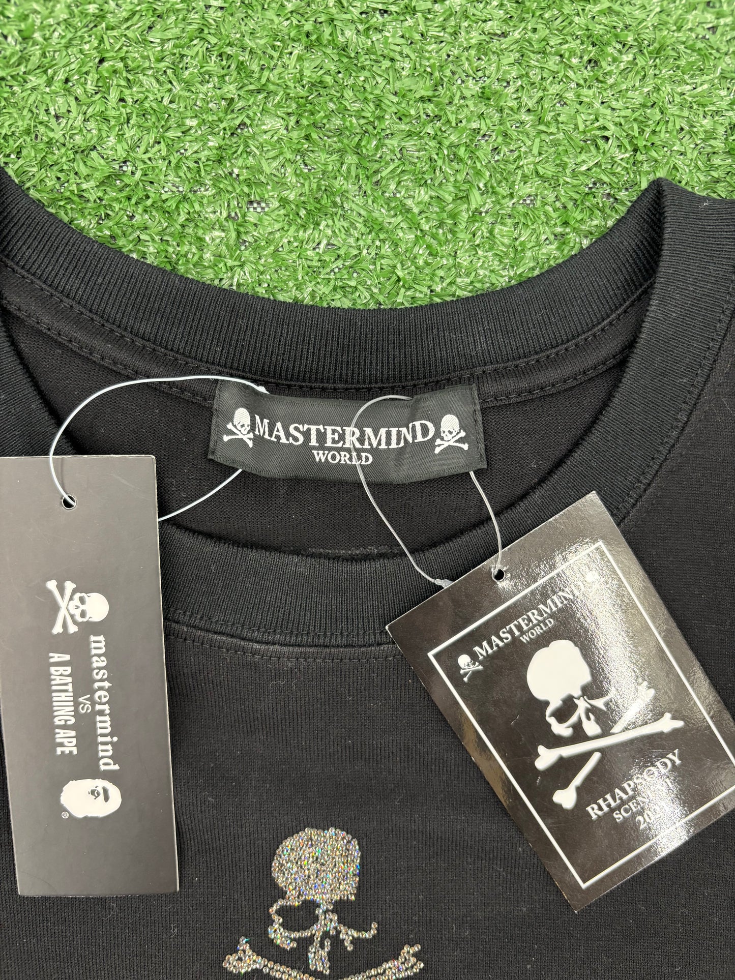 Mastermind World X Swarovski Black Crystal T-Shirt Size Medium (MSRP: $1,129)