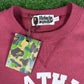 BAPE College Logo Burgundy Crewneck Sweater Size Large