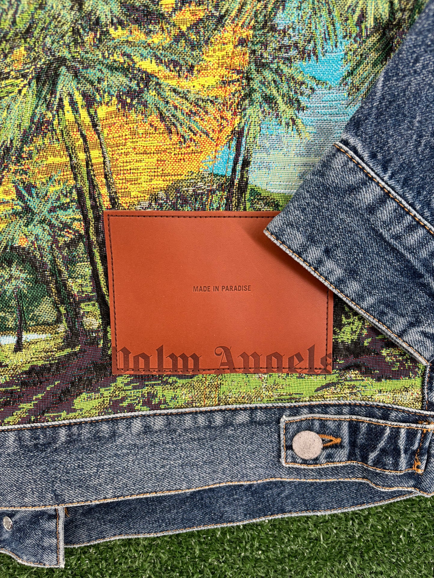 Palm Angels Sunrise Cobalt Denim Jacket Size Small (MSRP: $690.00)