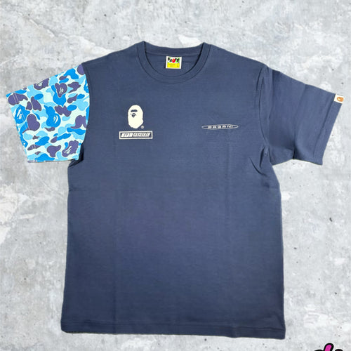 BAPE X Pagani Navy Blue ABC Camo T-Shirt Size Large