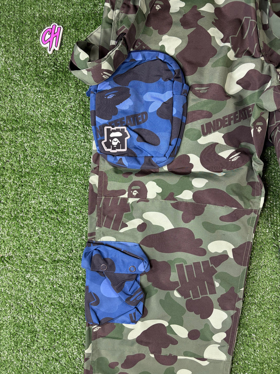 Bape X Undefeated Multi-Pouch Camo Cargo Pants XL