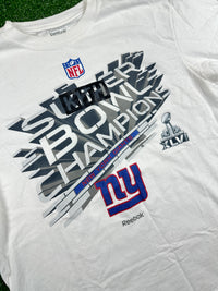 Reebok NFL New York Giants Super Bowl T-Shirt (USED) - Size XL