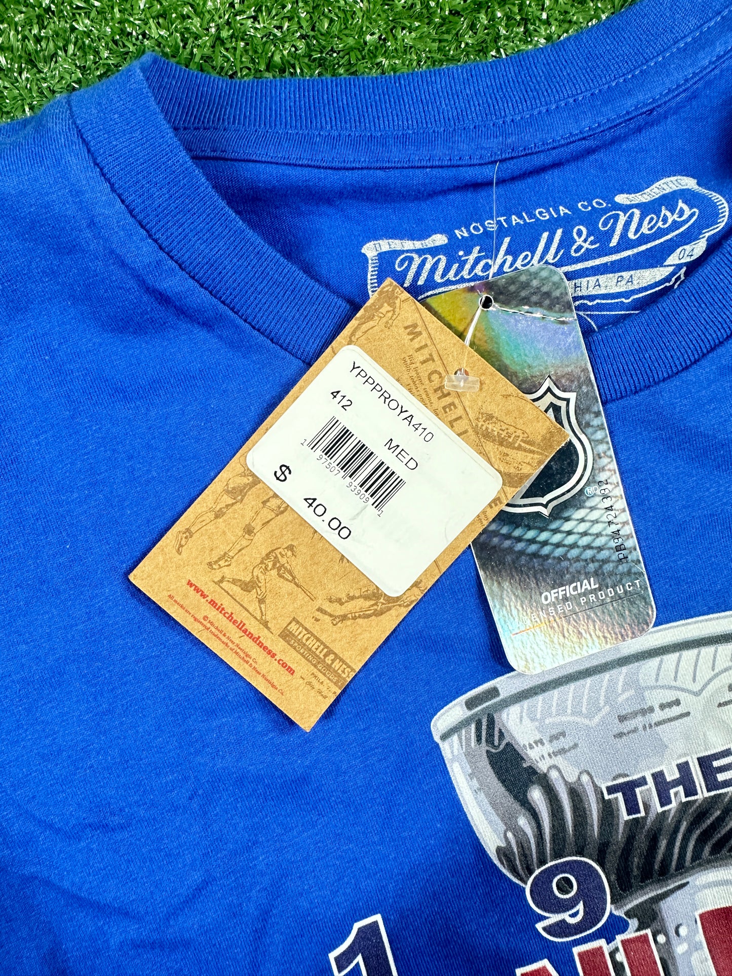 Mitchell & Ness NHL New York Rangers Stanley Cup T-Shirt - Size Small