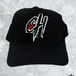 Central Hype Embroidered Rose Logo Black Snapback Hat