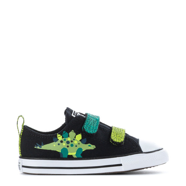 Chuck Taylor All Star Dinos Easy On, Black/White/Neon Mantis Green Size 5 A15900F