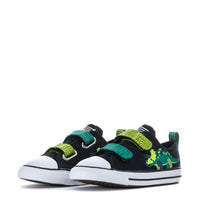 Chuck Taylor All Star Dinos Easy On, Black/White/Neon Mantis Green Size 5 A15900F