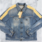 Palm Angels Indigo Track Denim Jacket Size XL (MSRP: $825)