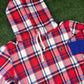 Bape London Plaid Check Wide Pullover Hoodie Size XXL
