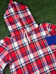 Bape London Plaid Check Wide Pullover Hoodie Size XXL