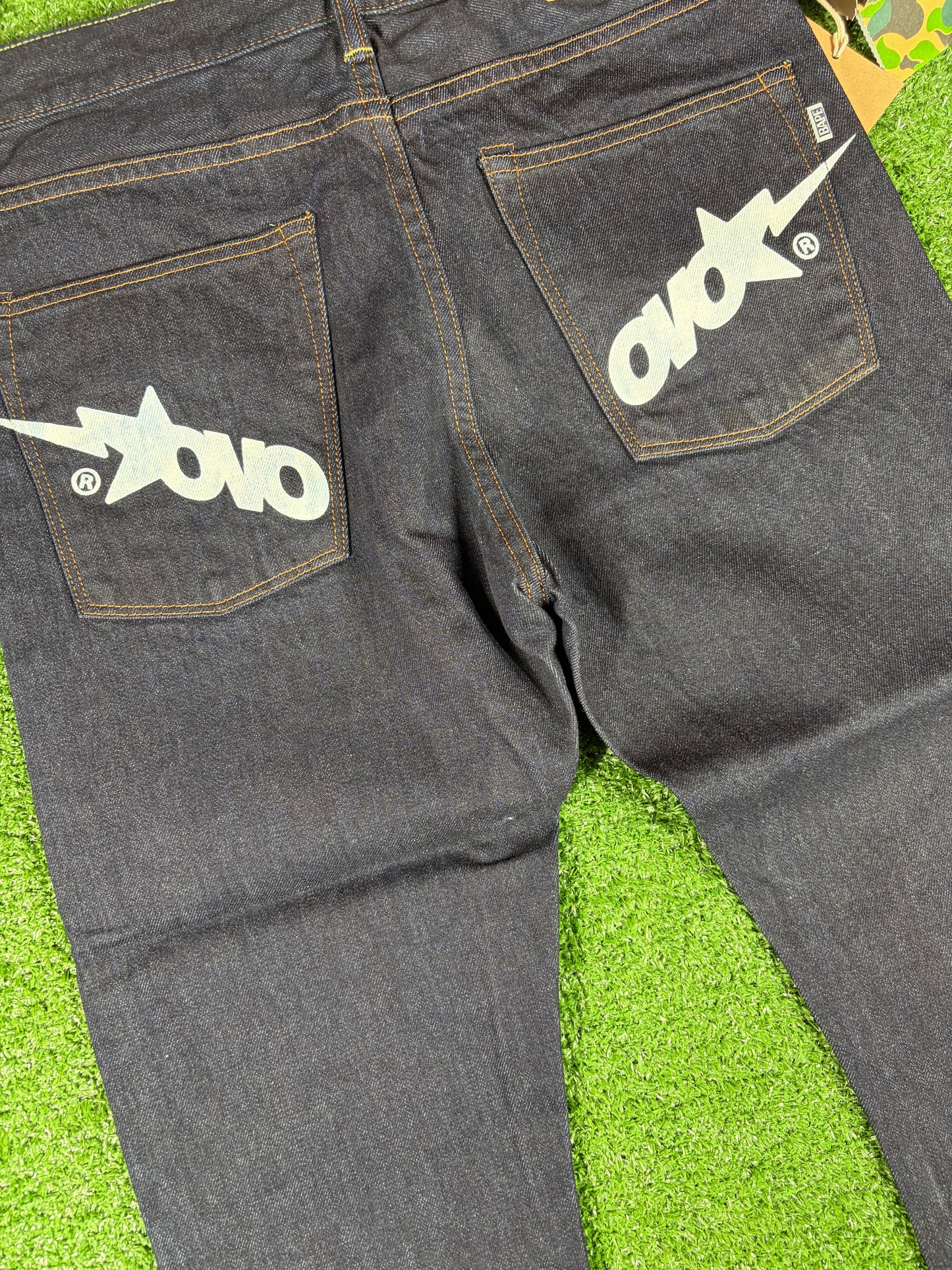 BAPE X OVO 2008 Type-05 Navy Denim Pants Size Medium