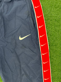 Vintage Nike Check Striped Navy Winbreaker Pants Size Large