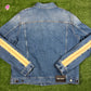 Palm Angels Indigo Track Denim Jacket Size XL (MSRP: $825)