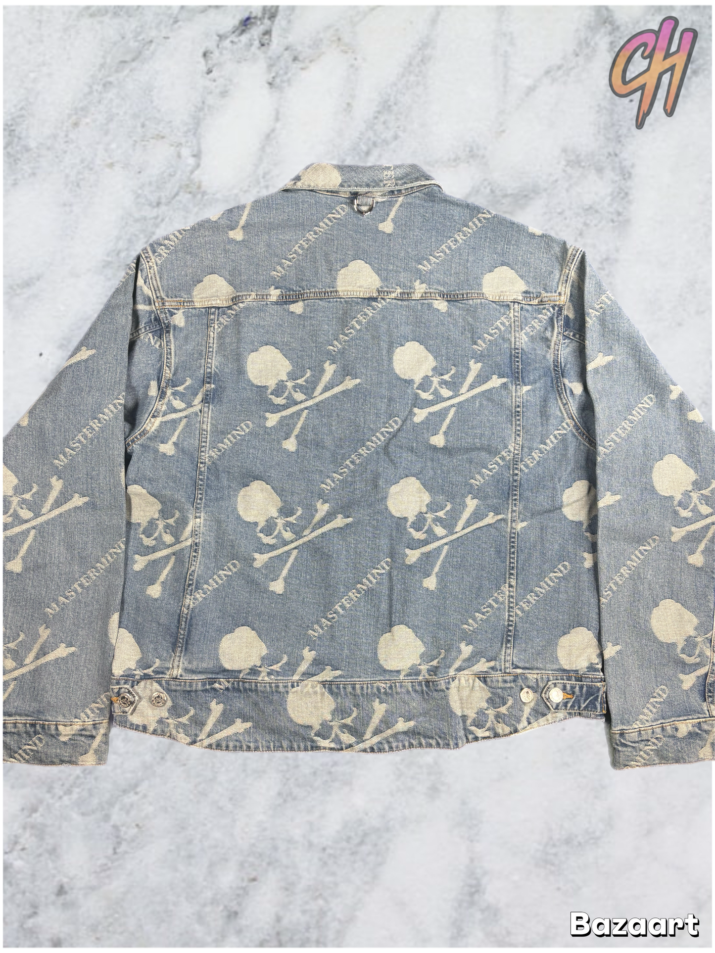 Mastermind Vs. Bape Monogram Denim Trucker Jacket Size Small