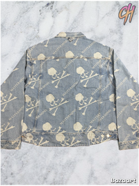 Mastermind Vs. Bape Monogram Denim Trucker Jacket Size Small