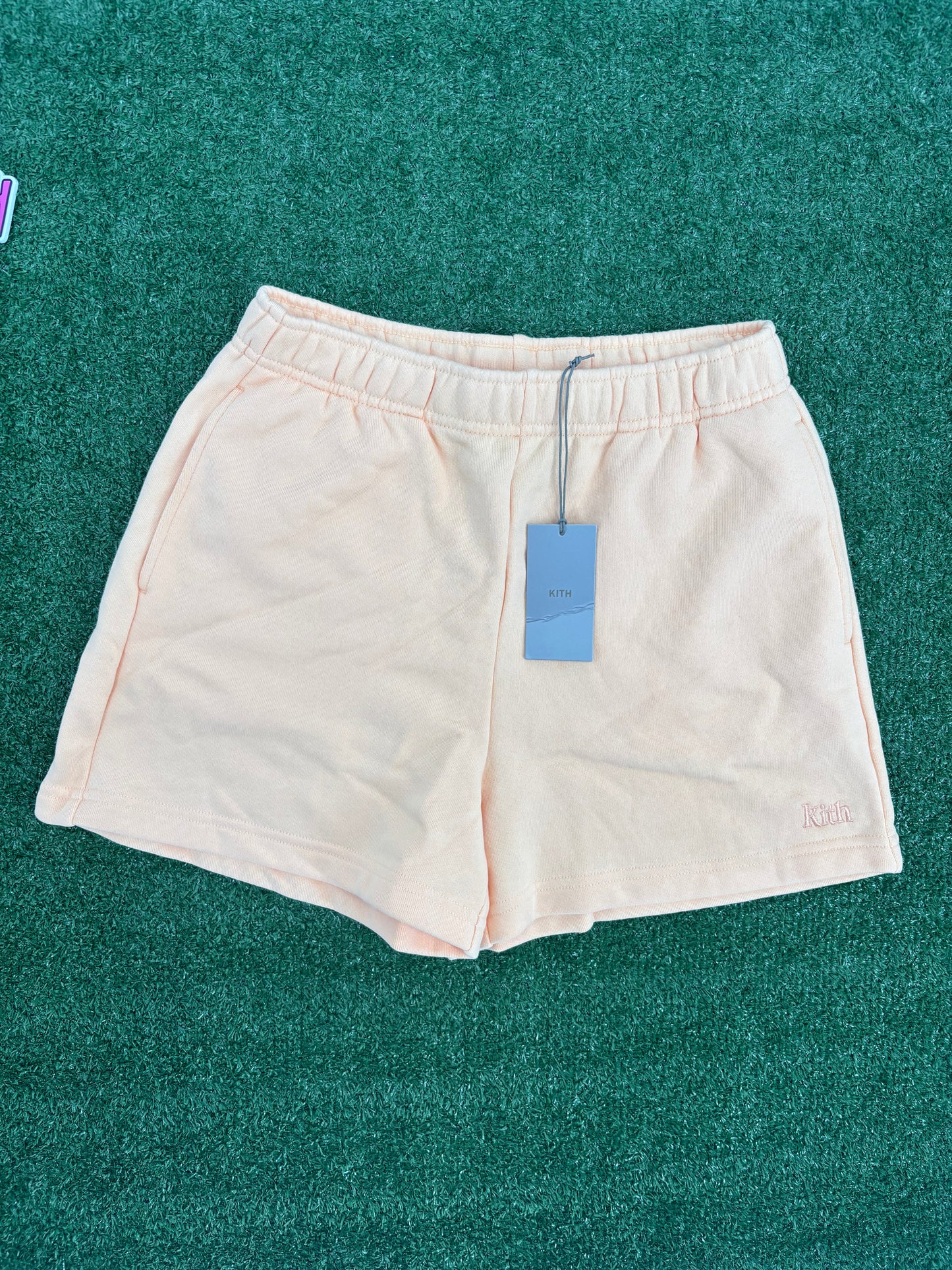 Kith Womens Rayne Sweatshort Sun Coral Orange Size Medium