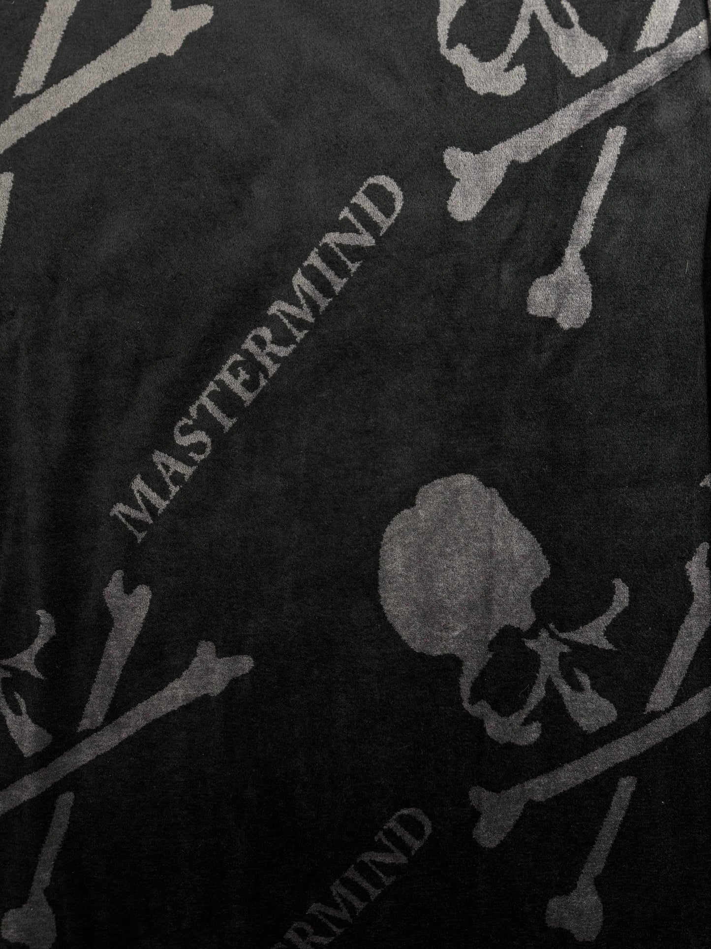 Mastermind Vs. Bape Velour Black All Over L/S Shirt Size Small