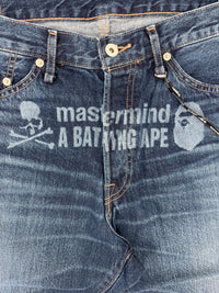 Bape X Mastermind 11th Anniversary Indigo Denim Pants Size Large (MSRP: $680)