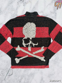 Mastermind World Stripe Knitted High Neck Sweater Size Large (MSRP: $774)